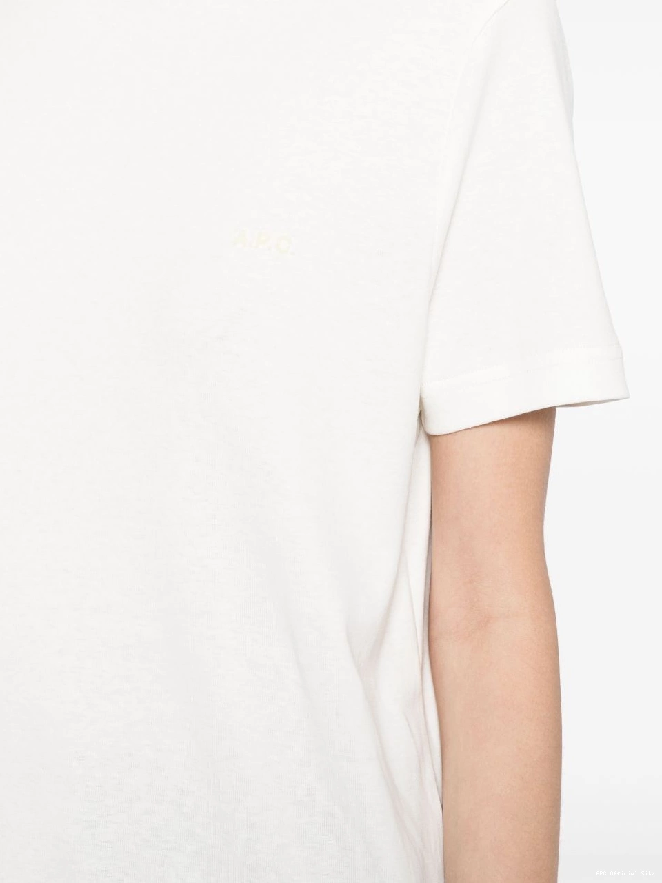 Cheap -cotton A.P.C. Women t-shirt logo-print 0426